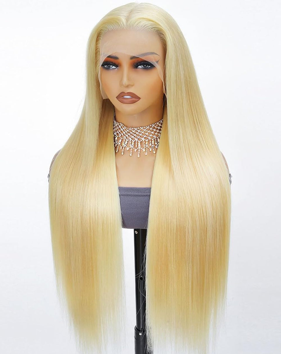 Stybee 30 inch blonde lace front wig with natural movement.