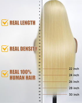 Bleached knots on Stybee 613 wig for natural look.