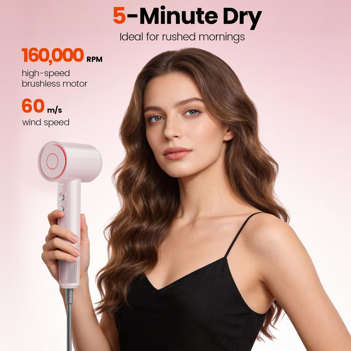 Stycozy hair dryer releases ions to smooth hair and reduce frizz.