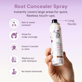 STYLE EDIT Gray roots concealer spray blends naturally with your hair.