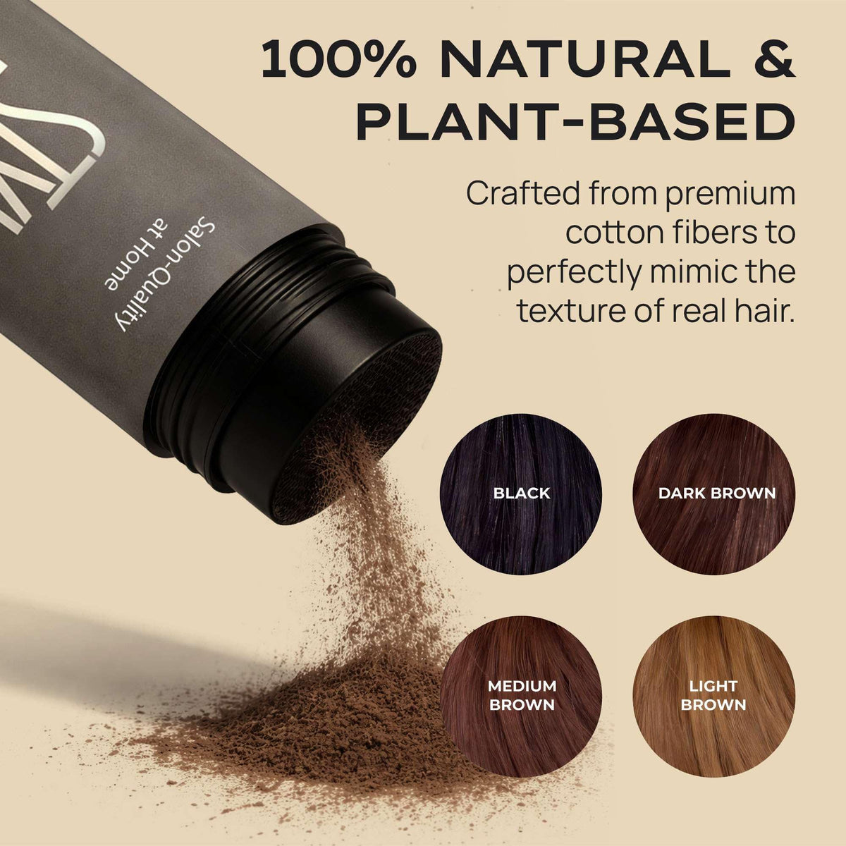 Style Edit Hair Building Fibers being shaken over thinning areas for quick coverage