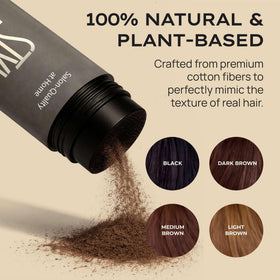 Style Edit Hair Building Fibers being shaken over thinning areas for quick coverage