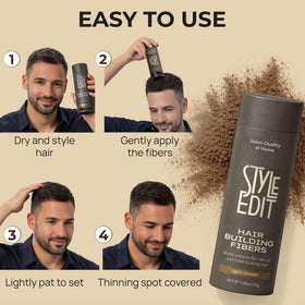 Style Edit Hair Building Fibers paraben-free-formula supports gentle daily use.