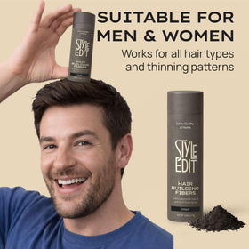 Style Edit Hair Building Fibers salon-quality-finish trusted by stylists for denser appearance.