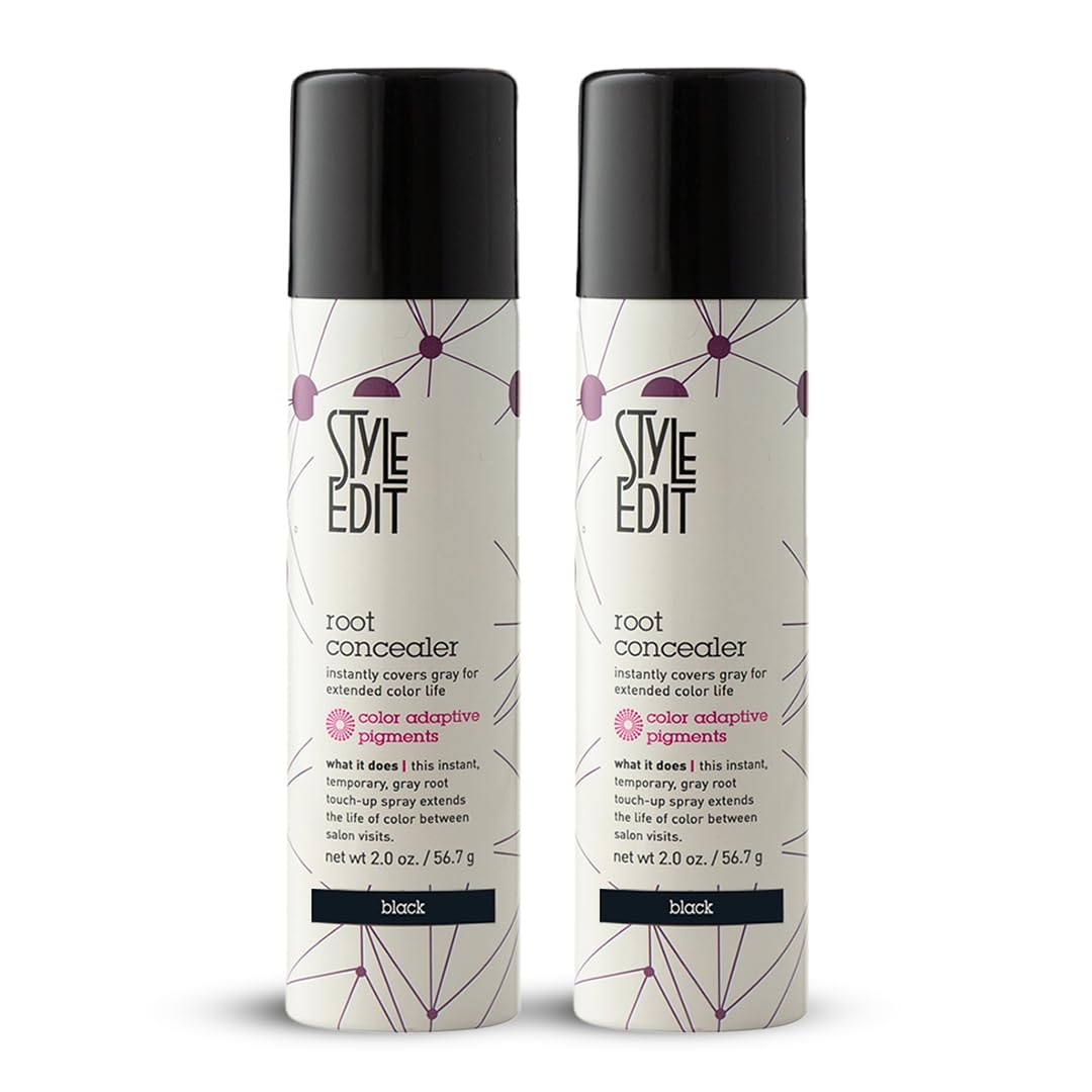 Style Edit Root Touch Up Spray bottle front view for quick gray root coverage