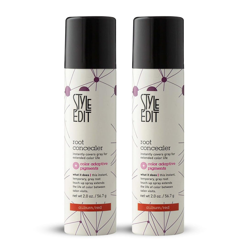 STYLE EDIT Root Touch Up Spray bottle with quick gray coverage between salon visits.