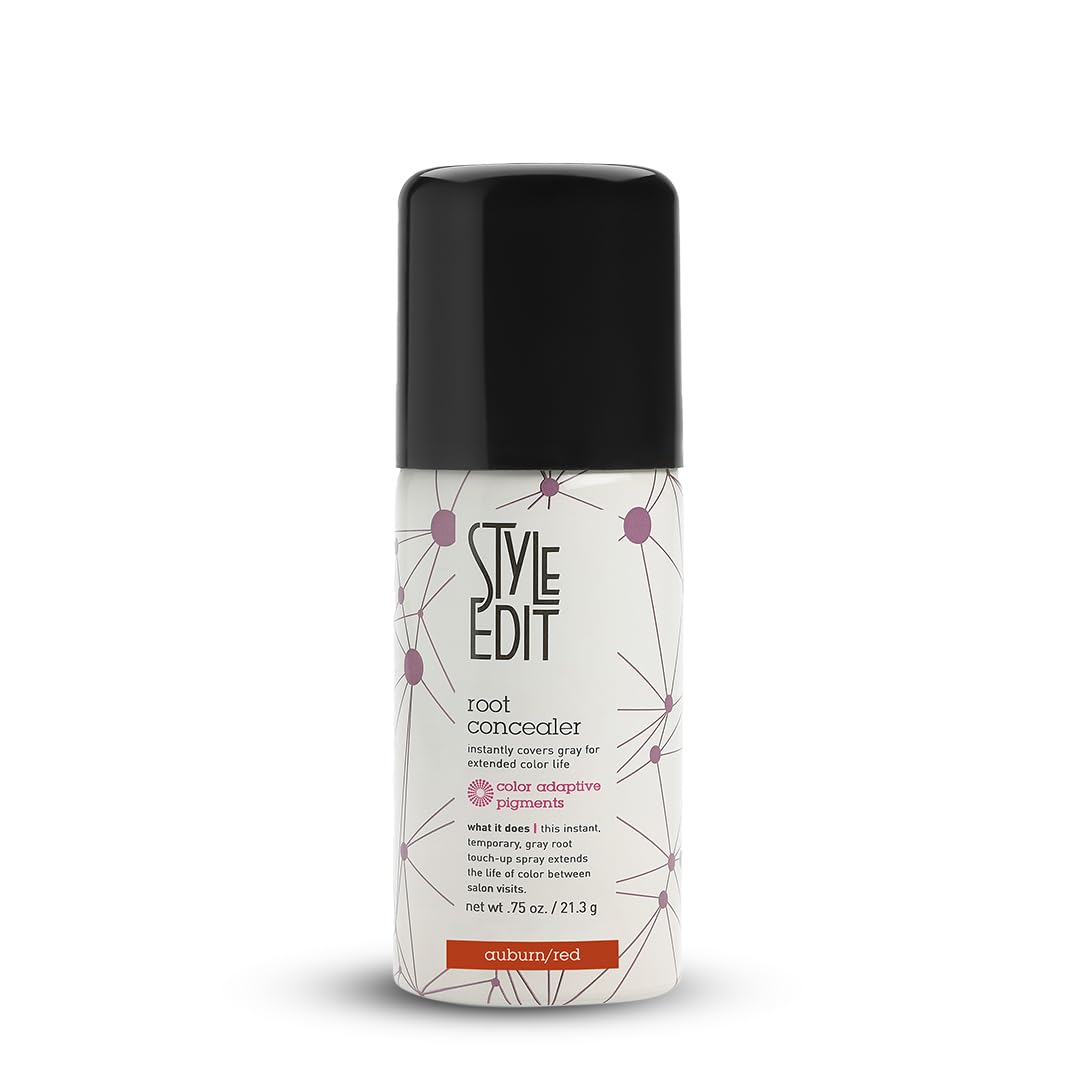 Style Edit travel-size root touch up spray bottle for on-the-go gray coverage