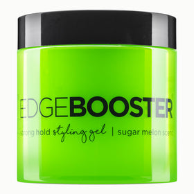 Style Factor EDGE BOOSTER bottle front view, alcohol-free gel for flexible hold and frizz control.