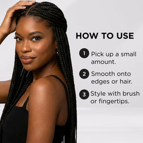 Edge Booster Hideout used on wig edges demonstrates seamless blending and root concealment