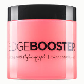 Style Factor EDGE BOOSTER gel bottle shows alcohol-free, smooth hold for all hair types.