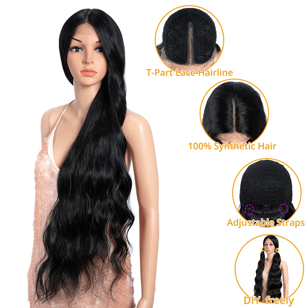 Close-up of Style Icon 36-inch loose wave wig showing volume.