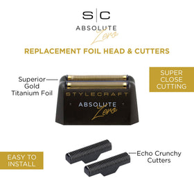 StyleCraft Absolute Zero Echo Cutters for a close shave and crisp edge.