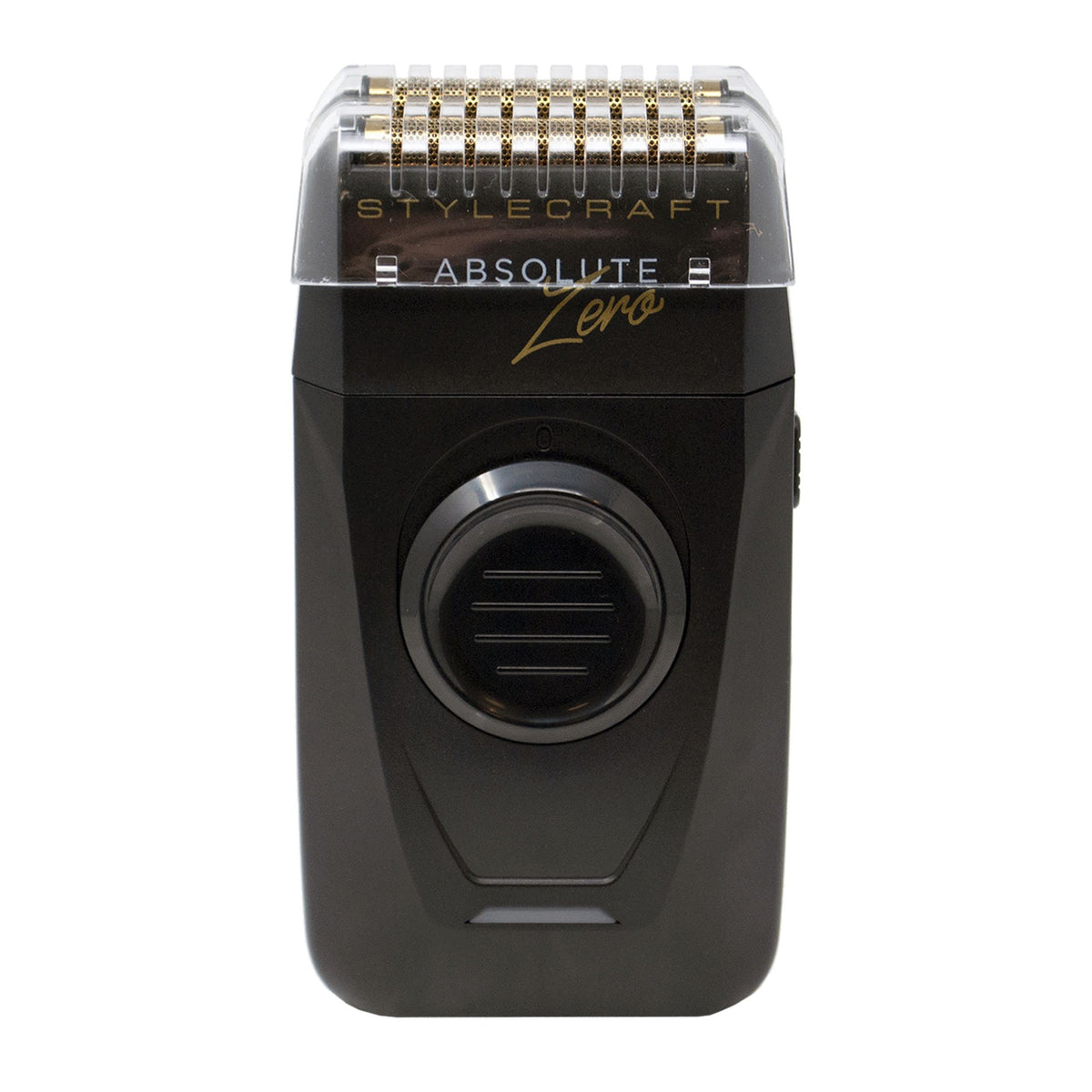 Stylecraft Absolute Zero foil shaver close-up of gold titanium foils for sensitive skin