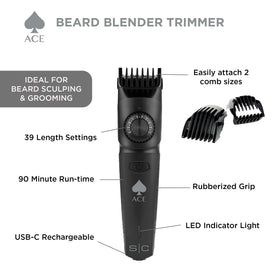 StyleCraft Ace premium beard trimmer blade close-up for smooth, snag-free cuts.