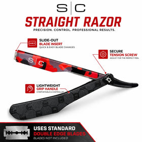 StyleCraft Deluxe Line camo red side grip highlighting ergonomic hold for steady strokes