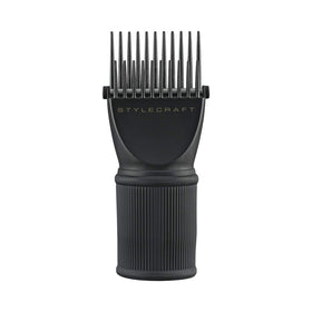 StyleCraft hair-pik with tight-fit design detangles smoothly while protecting dryer compatibility during styling.