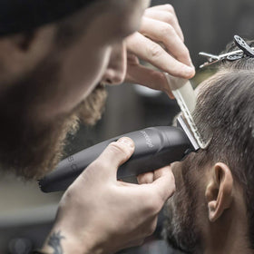 Stylecraft Protégé cordless clipper black in-use shot shows effortless grooming at home