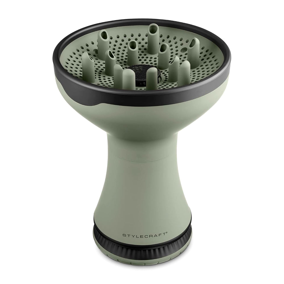 Stylecraft Sage Collection diffuser hair dryer defines curls with reduced frizz and added shine.