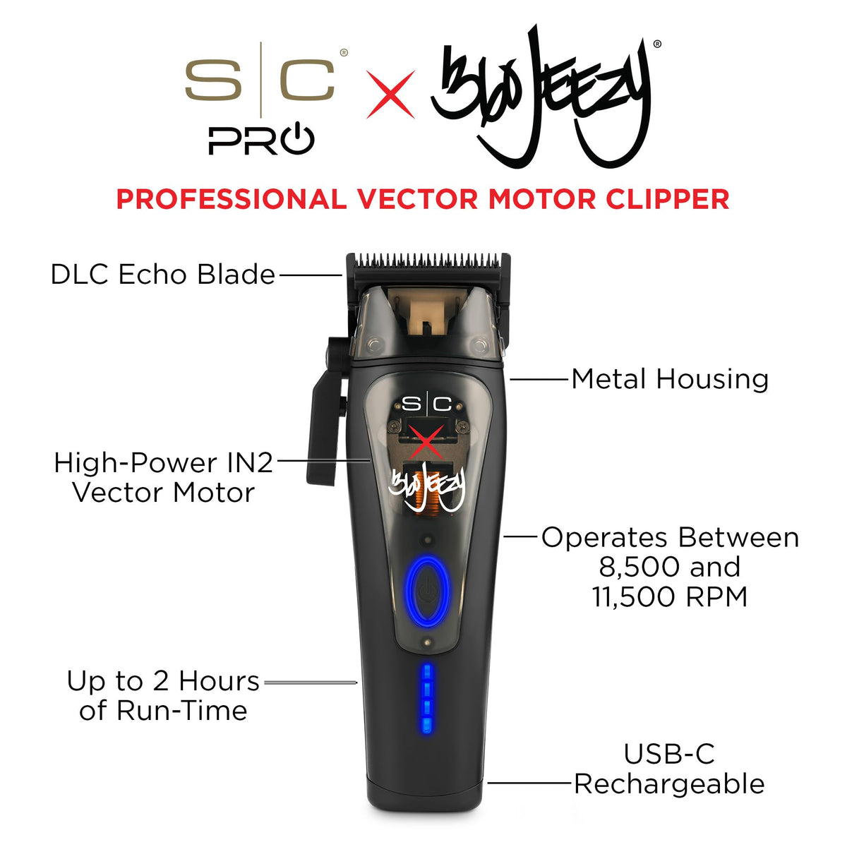 Stylecraft SC x 360 Jeezy DLC Echo blade detail for smooth trimming.