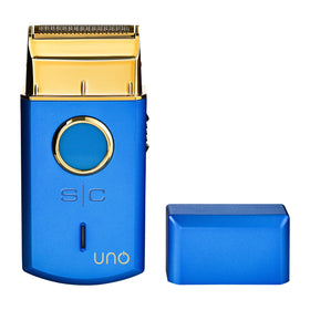 Stylecraft Uno cordless foil shaver front view, travel-ready compact design.