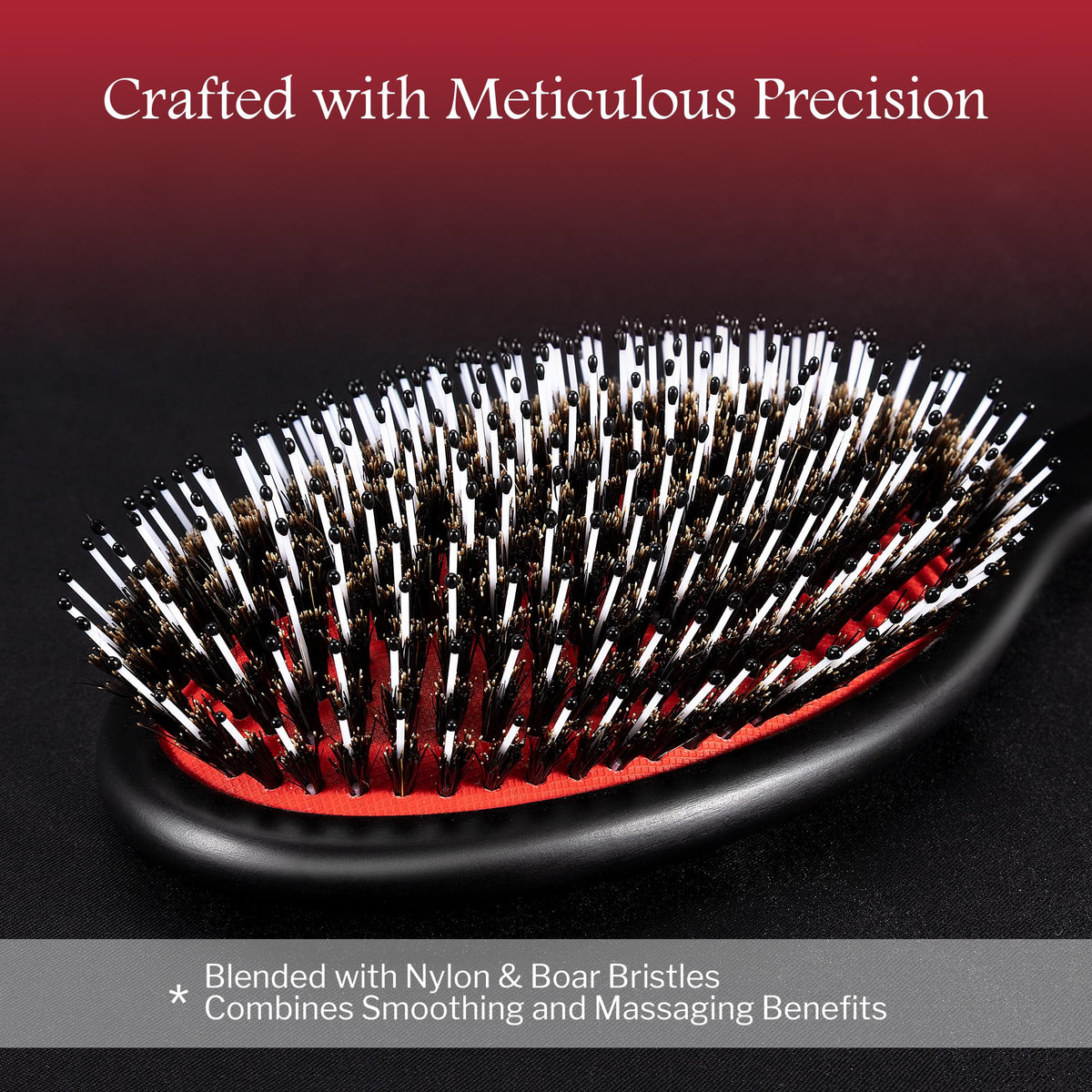 STYLEMATE boar bristles balance oil for smoother hair texture.