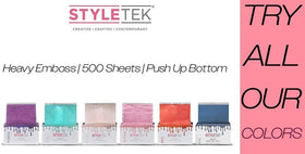 Premium STYLETEK Moonlight Silver packaging on display
