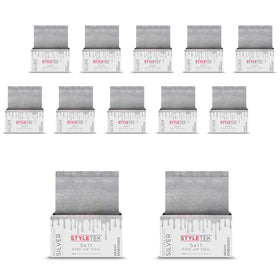 STYLETEK Silver Case Pack Foil boxes for fast salon prep