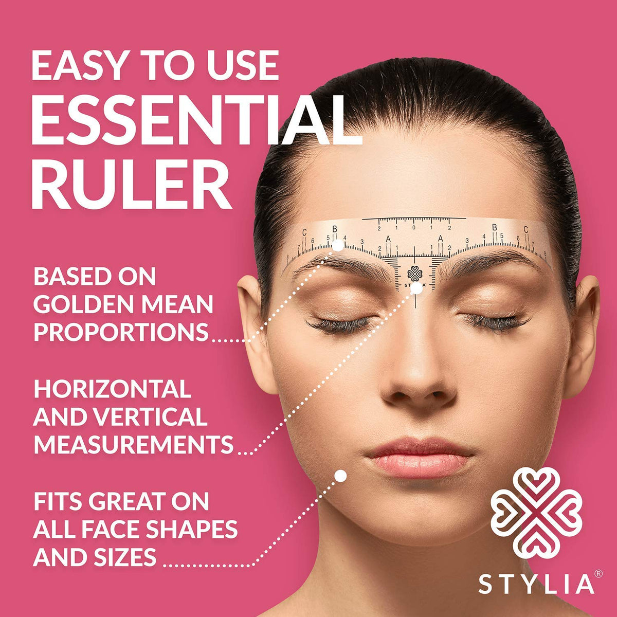 Stylia brow templates offer versatile styles for various facial features.