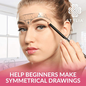 Stylia eyebrow stencil system supports professional-looking results anywhere.