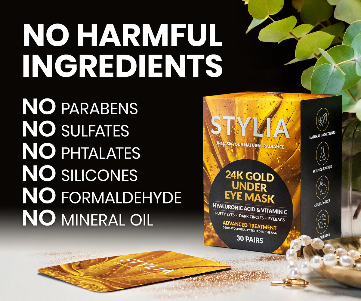 A 30-pair pack of Stylia under-eye patches for convenient use.