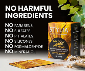 A 30-pair pack of Stylia under-eye patches for convenient use.