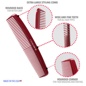 Styling Gear No. 300 large comb fine-teeth detail for precise parting.