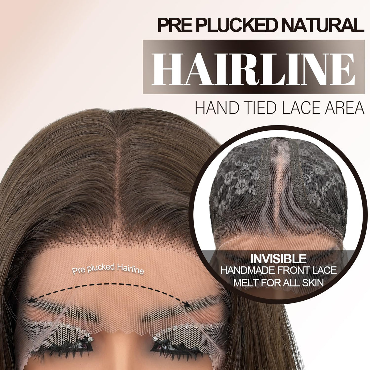 Su Mei.s 13x5x1 HD lace front creates natural, seamless appearance.