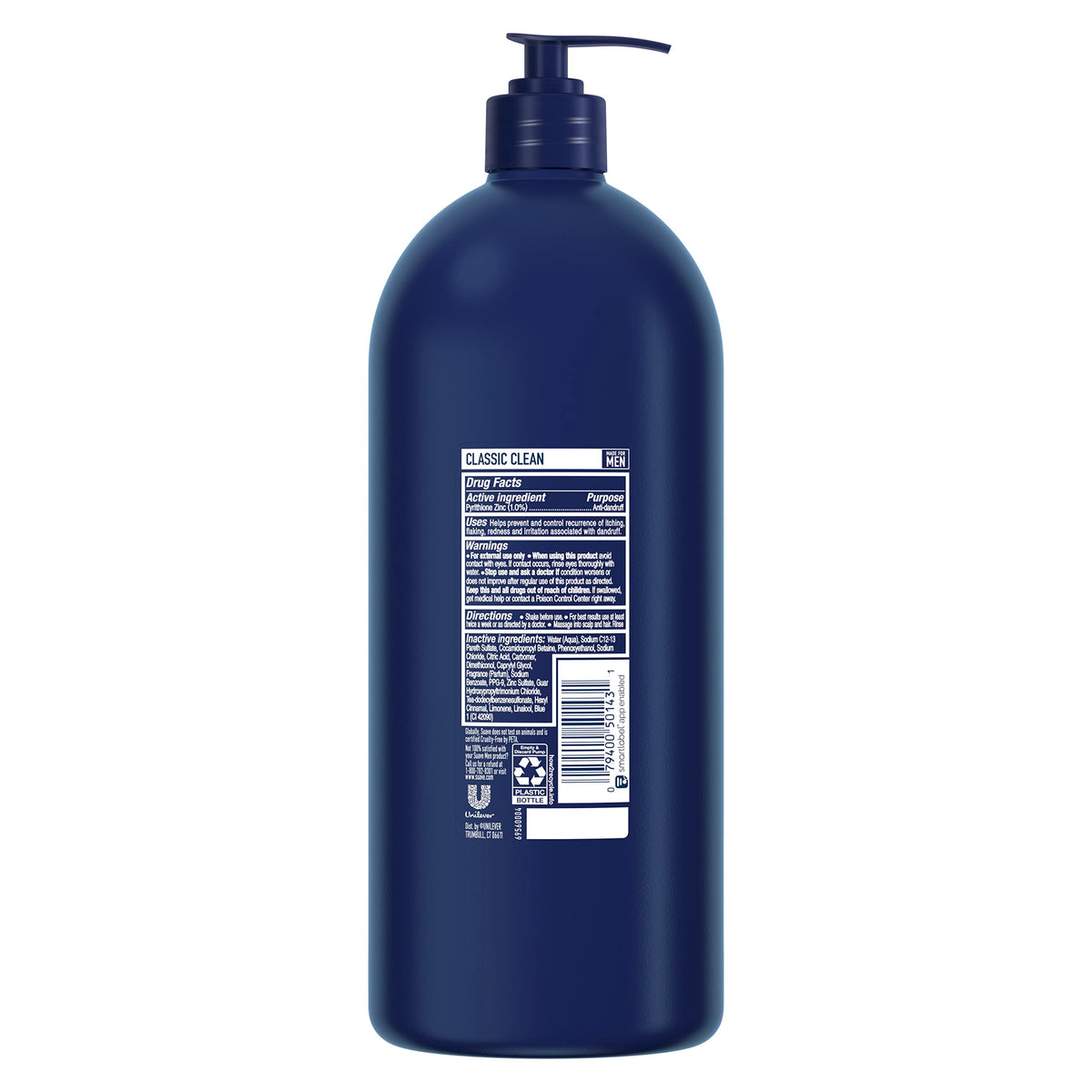 Suave 2-in-1 shampoo conditioner lathering for a simple, all-in-one wash.