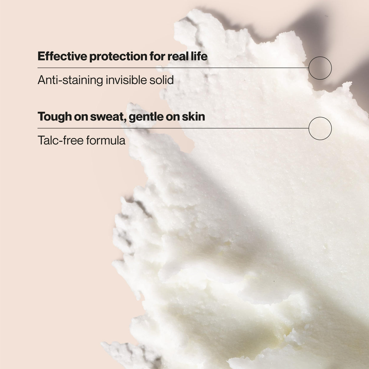 Graphic highlighting 48-hour protection against sweat and odor for daily wear.