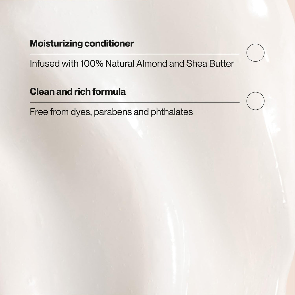 Front view shows the Suave conditioner bottle with almond and shea butter formula.