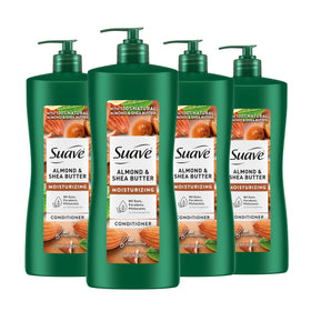 Suave Almond and Shea Butter moisturizing conditioner bottle front providing hydration
