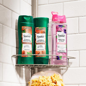 Indulgent fragrance detail suggests a long-lasting scent after washing.
