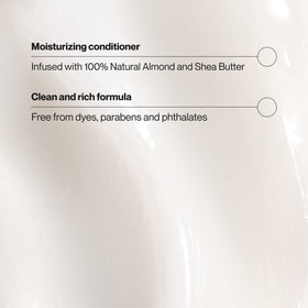 Close-up of almond and shea formula nourishment for hair
