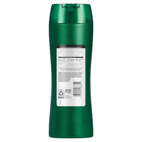 Suave Almond & Shea Butter Shampoo label close-up highlighting natural ingredients.