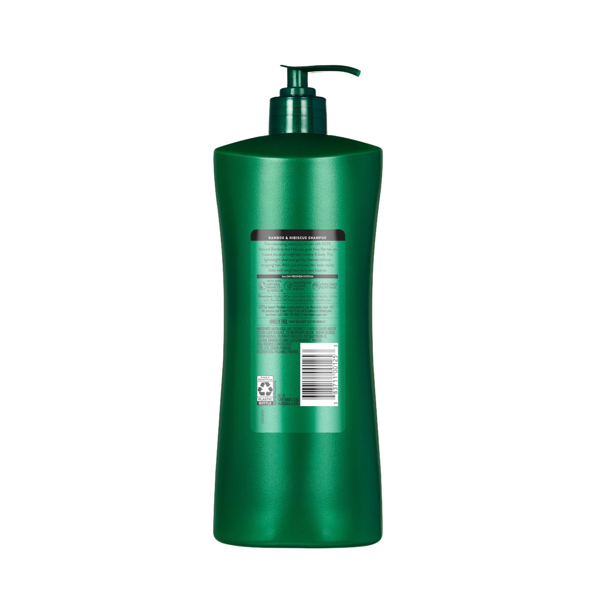 Daily-use routine with Suave shampoo yielding voluminous, touchable hair.