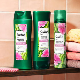 Hibiscus fragrance from Suave shampoo enhances the shower experience.
