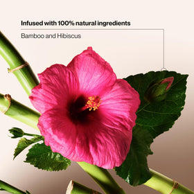 Suave Bamboo & Hibiscus ingredients showcase bamboo and hibiscus for gentle cleansing.