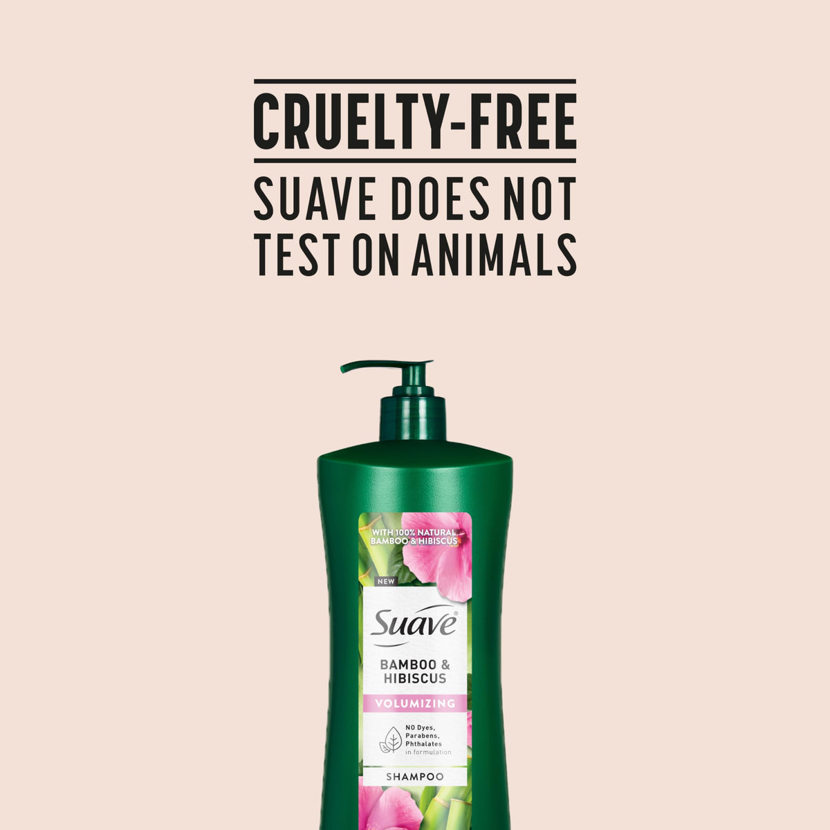 Pair with Suave Bamboo & Hibiscus conditioner for maximum fullness.