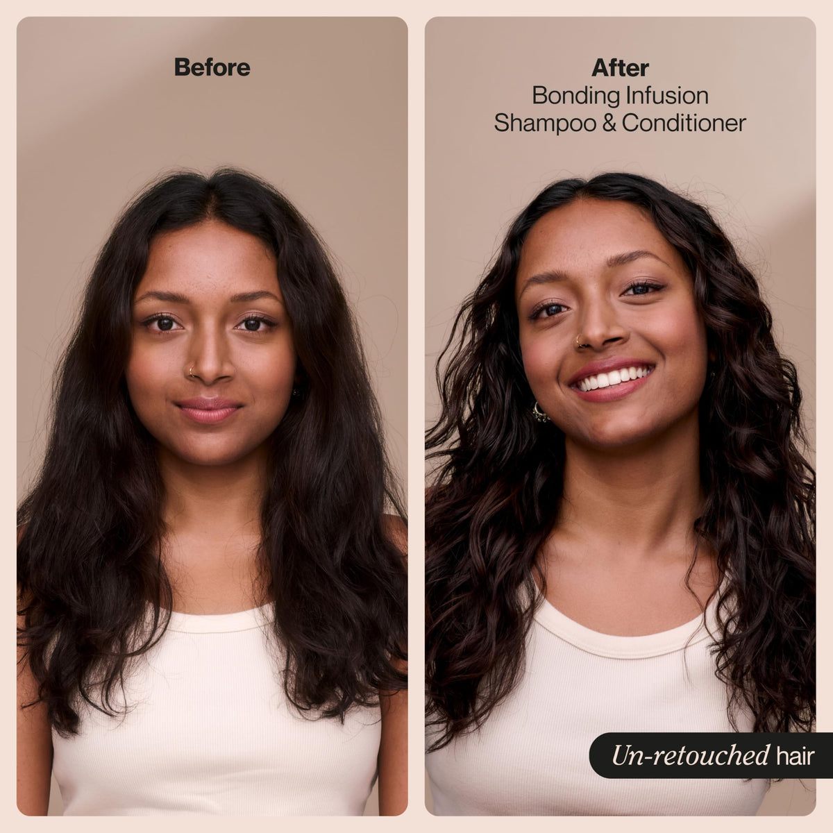 Suave Bonding Infusion Repairing Shampoo visual of amino acids and citric acid at work.