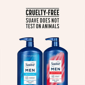 Packaging: Suave bottles made from 100% recycled plastic and recyclable