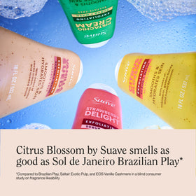 Suave Citrus Blossom Exfoliating Scrub & Wash ready for daily use