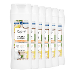 Suave Coconut Moisture shampoo bottle highlighting hydrating formula for daily use