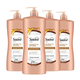Suave Coconut Oil Damage Repair Conditioner bottle with pure infusion for deep moisture