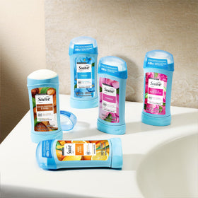 Suave cruelty-free deodorant line certified by PETA for ethical choice.